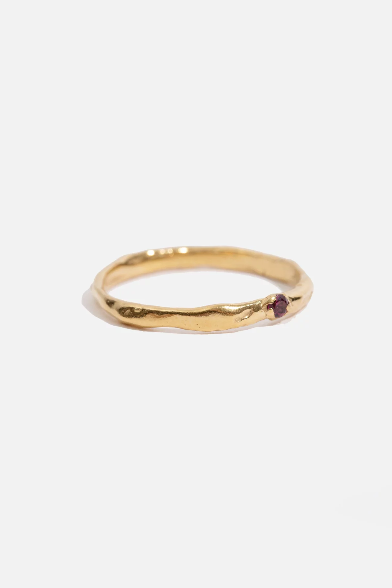 Labanda 18K Gold-Plated Red Stone Ring – Gold & Red | Centre Commercial