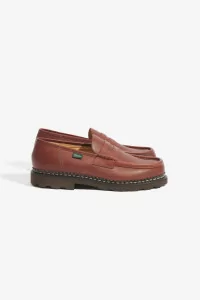 Reims smooth brown loafer, PARABOOT