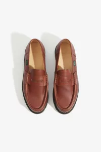 Reims smooth brown loafer, PARABOOT
