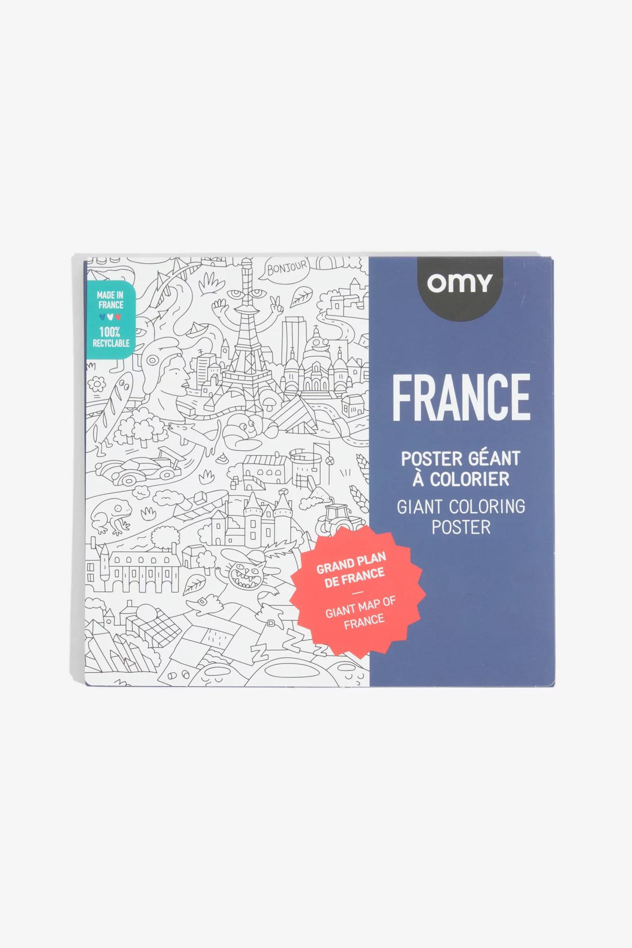 Poster To Color France, OMY