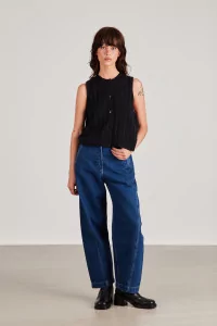 Cropped Ribbed Merino Wool Waistcoat, CORDERA