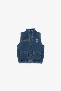 Sleeveless Padded Jacket, BIG CRUSH