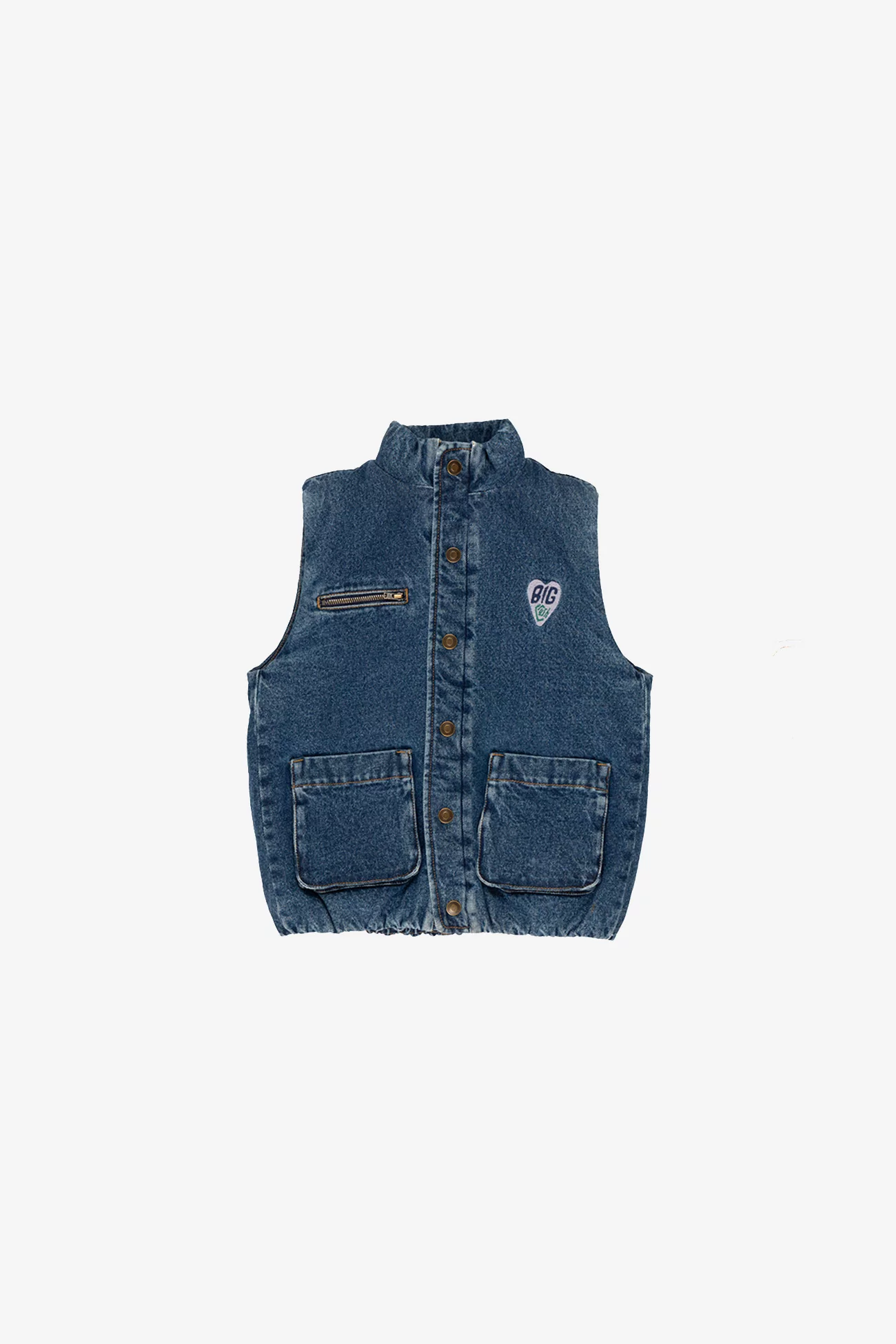 Sleeveless Padded Jacket, BIG CRUSH