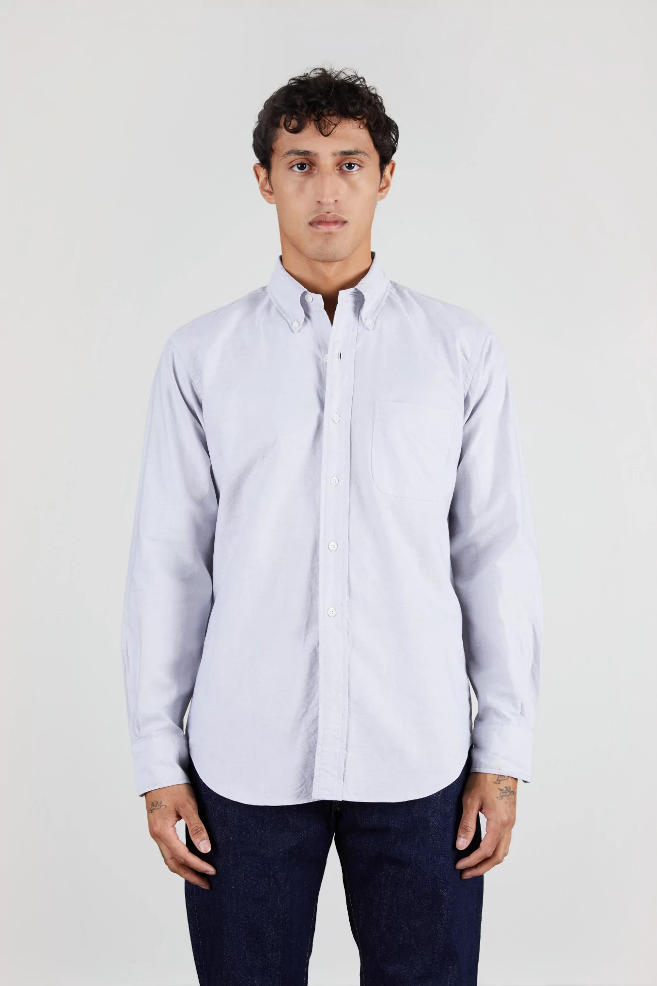 Men's Vintage Ivy Oxford Shirt - Gray | Centre Commercial