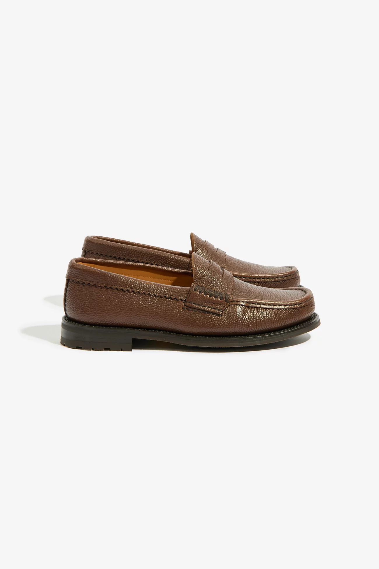 Men's Leather Loafers Rob's Vibram Tuscany - T Pale Brown | Centre Commercial