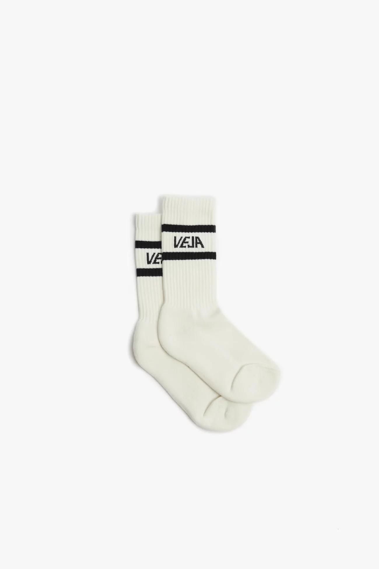 Organic Cotton Socks Iconic Cotton - White Black | Centre Commercial