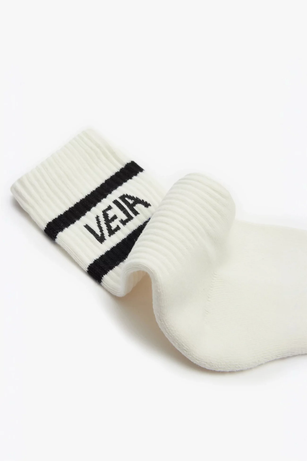 Organic Cotton Socks Iconic Cotton - White Black | Centre Commercial
