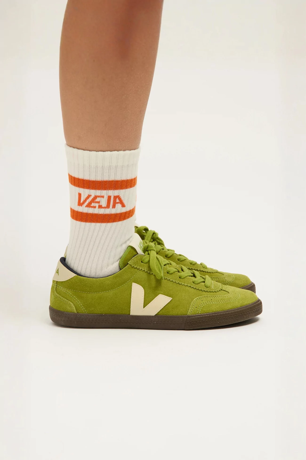 Organic Cotton Socks Iconic Cotton - White Orange | Centre Commercial