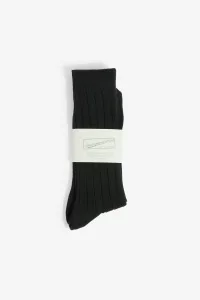Men's Ribbed Bold Rib Crew Socks - Black | Centre Commercial