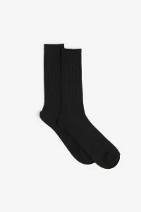 Men's Ribbed Bold Rib Crew Socks - Black | Centre Commercial