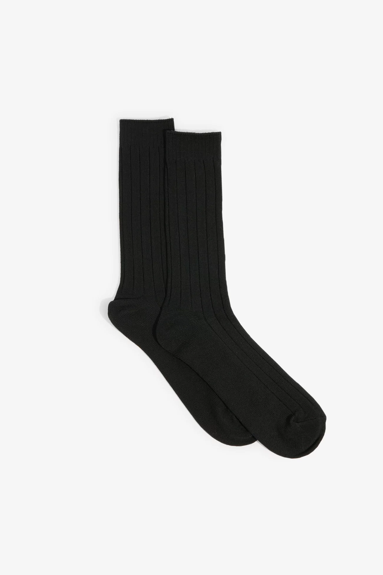 Men's Ribbed Bold Rib Crew Socks - Black | Centre Commercial