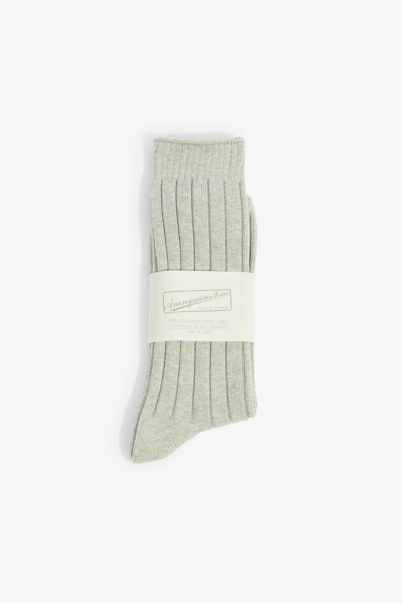 Men's Bold Rib Crew Socks Grey - Anonymous Ism | Centre Commercial