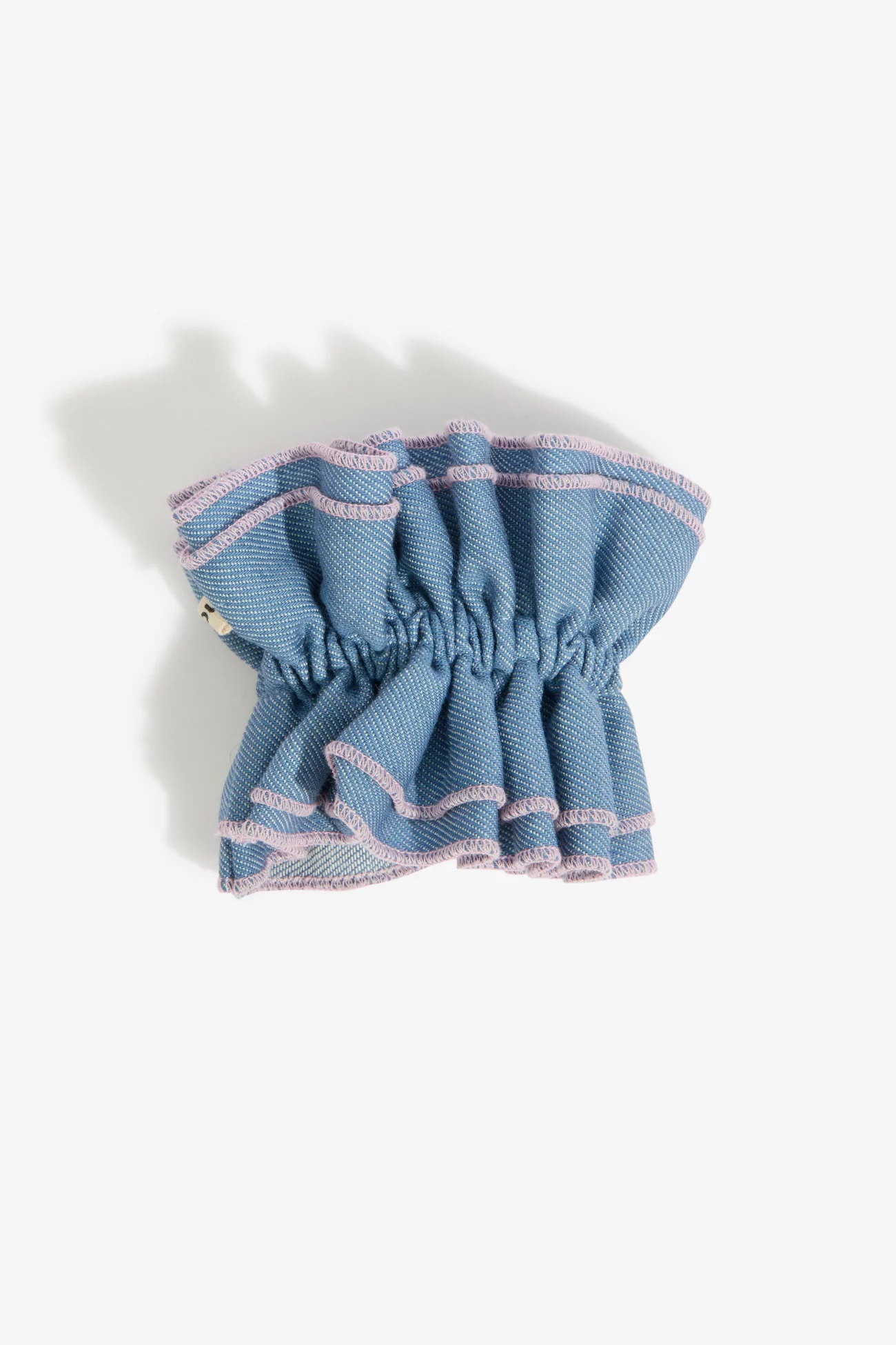 Upcycled Jeans Maxi Scrunchie - Light Blue | Centre Commercial