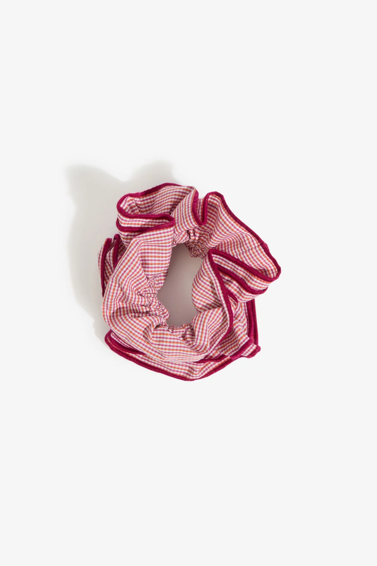 Burgundy Gingham Maxi Scrunchie | Centre Commercial