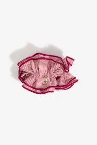 Burgundy Gingham Maxi Scrunchie | Centre Commercial