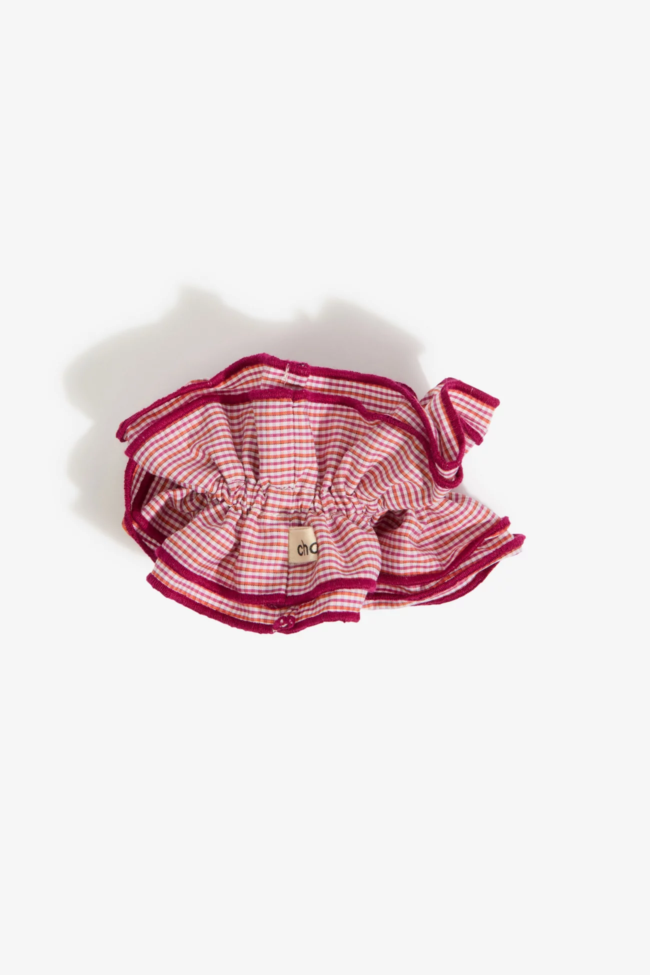 Burgundy Gingham Maxi Scrunchie | Centre Commercial