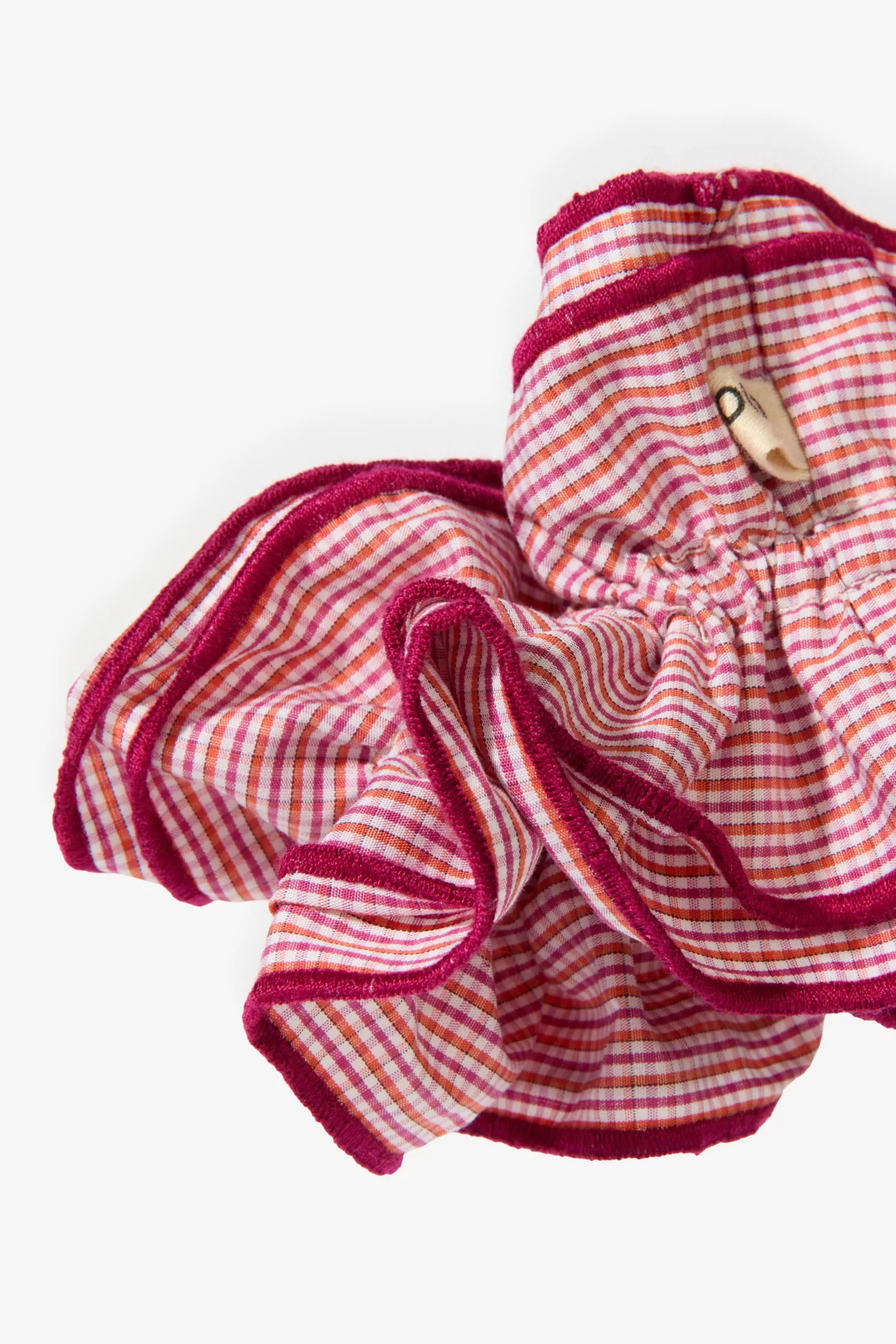 Burgundy Gingham Maxi Scrunchie | Centre Commercial