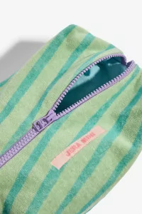 Kids Cotton Toiletry Bag Rayure - Lilac | Centre Commercial