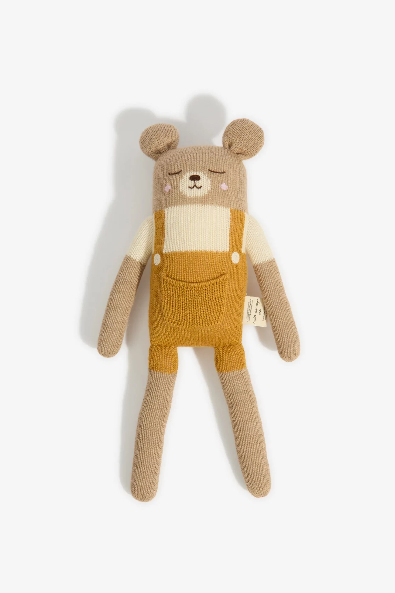 Large Bear Cuddly Toy Baby Alpaca - Ochre | Centre Commercial