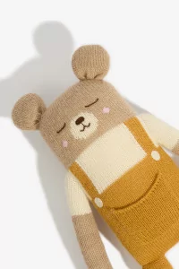 Large Bear Cuddly Toy Baby Alpaca - Ochre | Centre Commercial