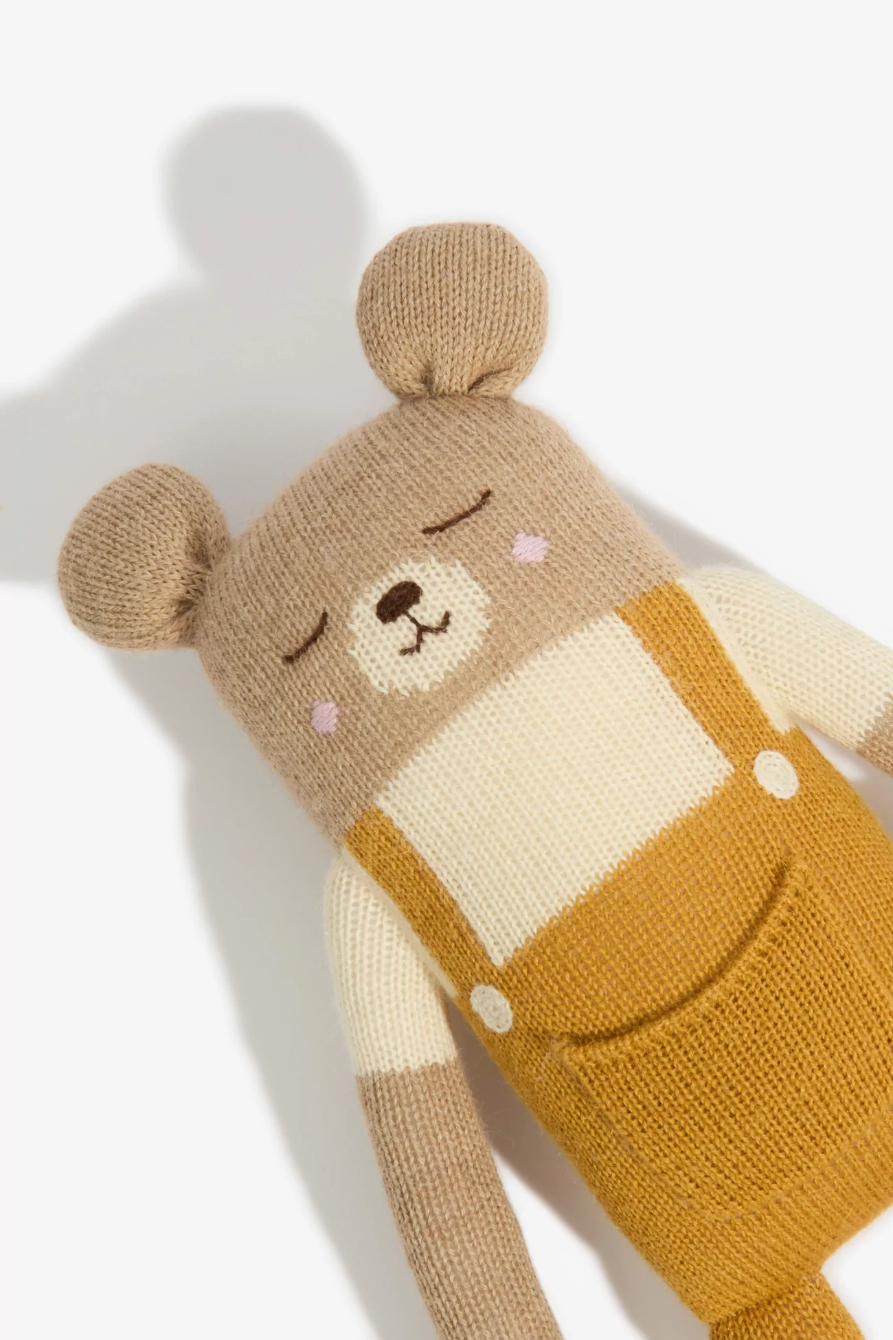 Large Bear Cuddly Toy Baby Alpaca - Ochre | Centre Commercial