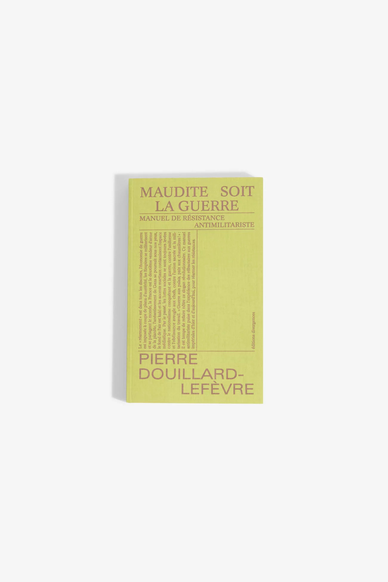 Maudite soit la guerre Book - Antimilitarist Manual | Centre Commercial