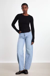 Heart Long Sleeve T-shirt Organic Cotton - Black | Centre Commercial