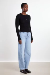 Heart Long Sleeve T-shirt Organic Cotton - Black | Centre Commercial