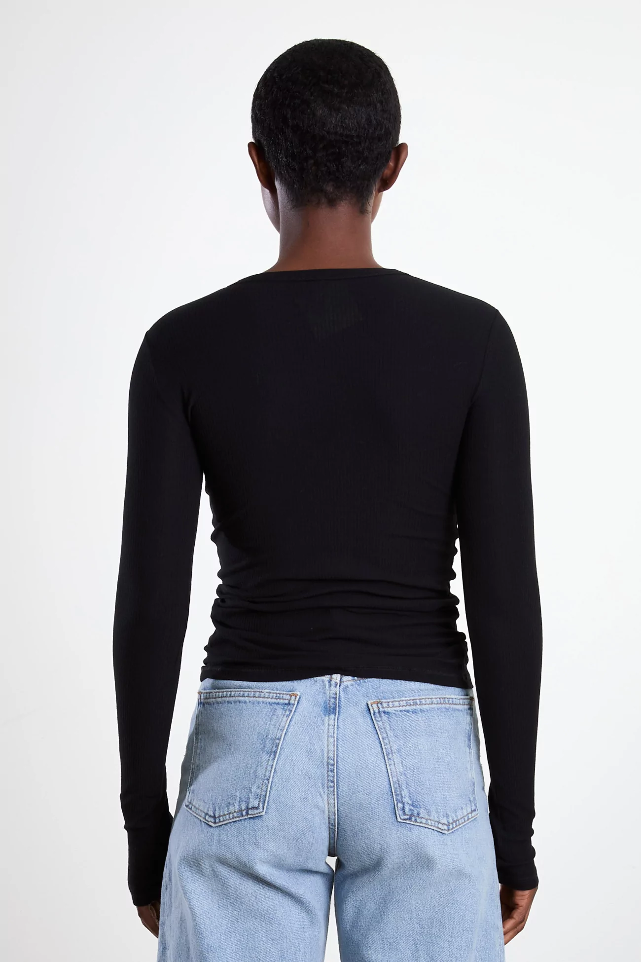 Heart Long Sleeve T-shirt Organic Cotton - Black | Centre Commercial