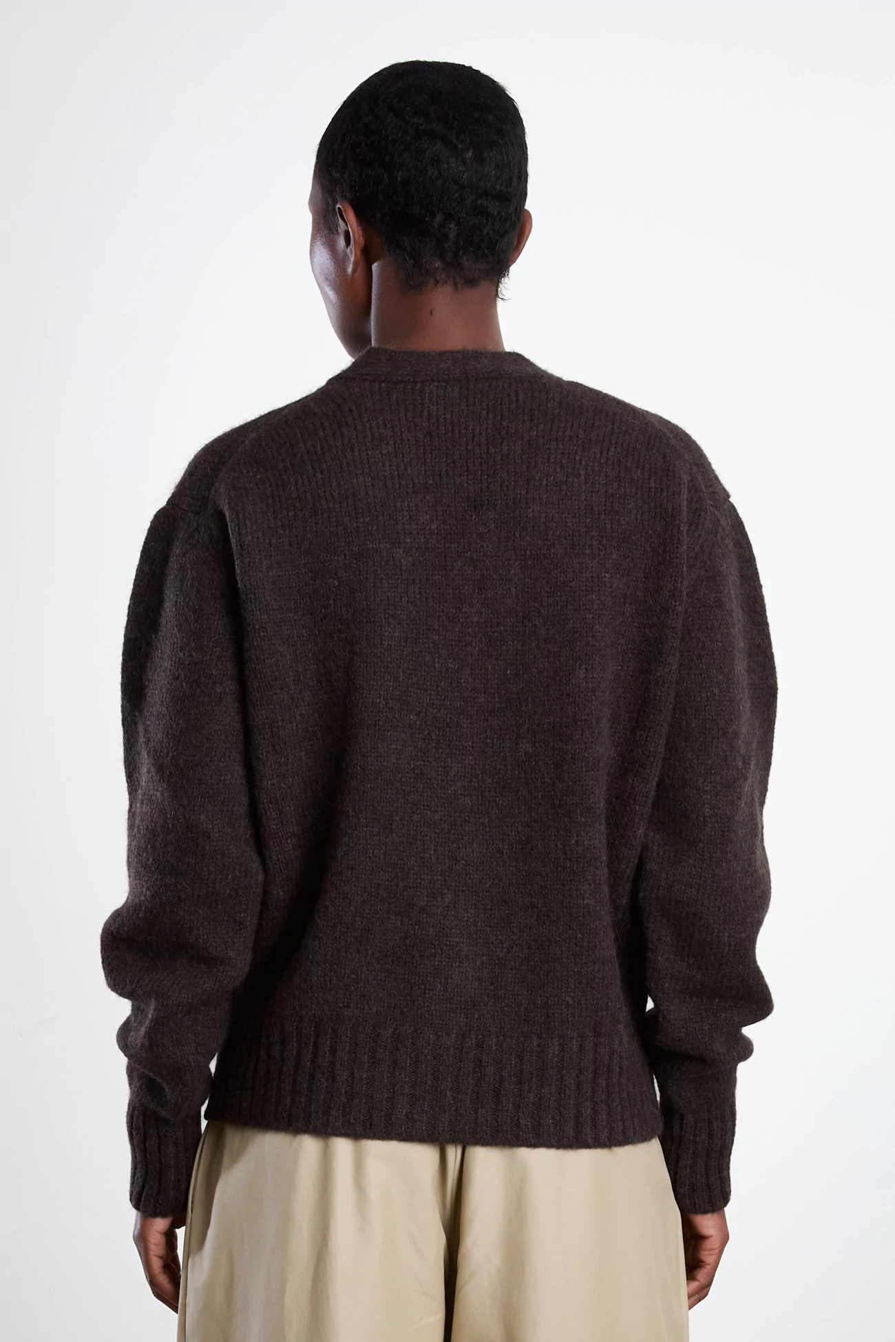 Baby Alpaca Cardigan - Brown | Centre Commercial