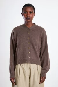 Women's Merino Wool Cardigan - Taupe | Centre Commercial
