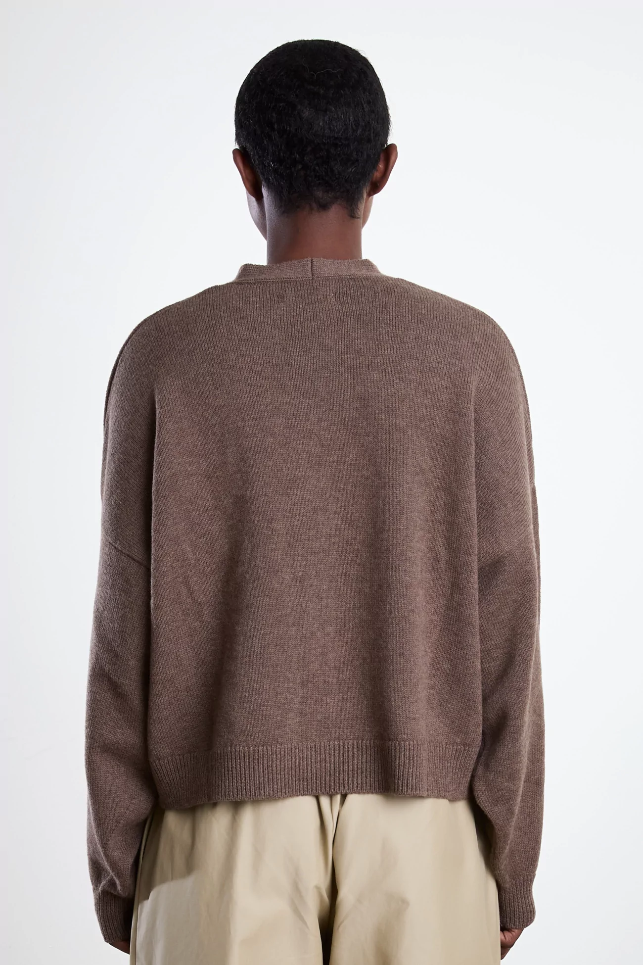 Women's Merino Wool Cardigan - Taupe | Centre Commercial