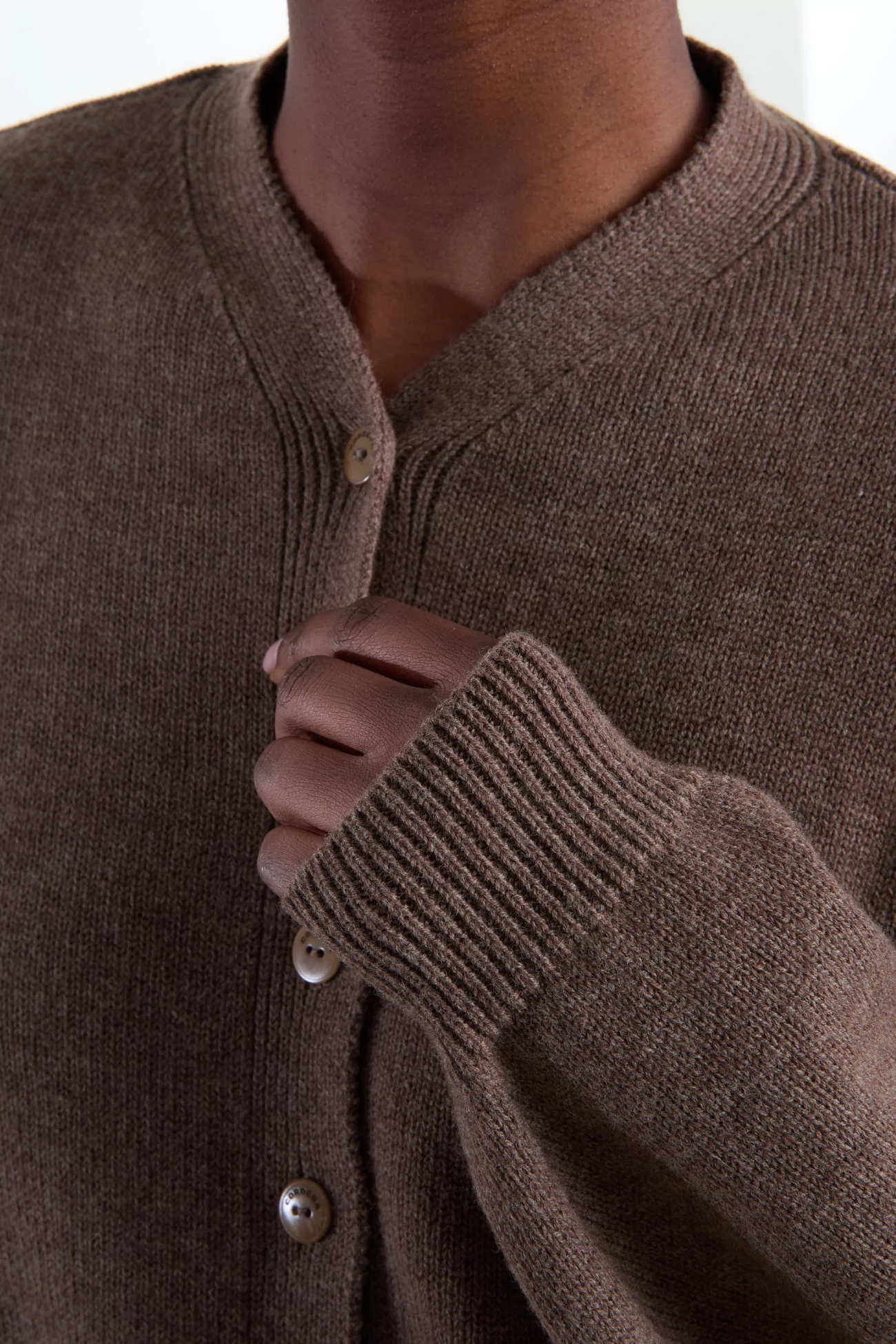 Women's Merino Wool Cardigan - Taupe | Centre Commercial