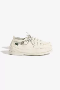 Paraboot Malibu Deerskin Boat Shoes – White | Centre Commercial