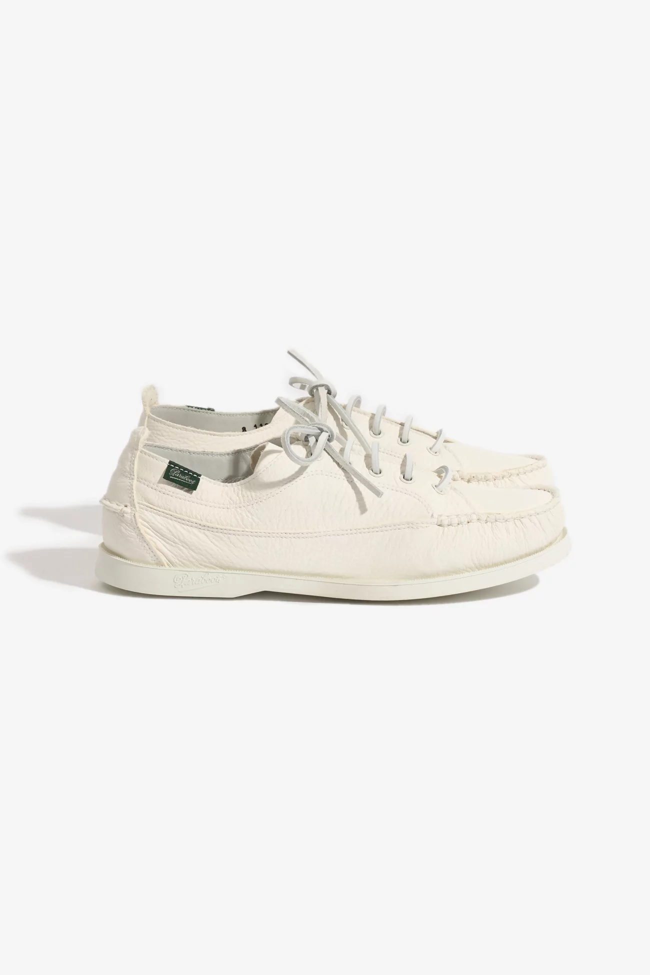 Paraboot Malibu Deerskin Boat Shoes – White | Centre Commercial
