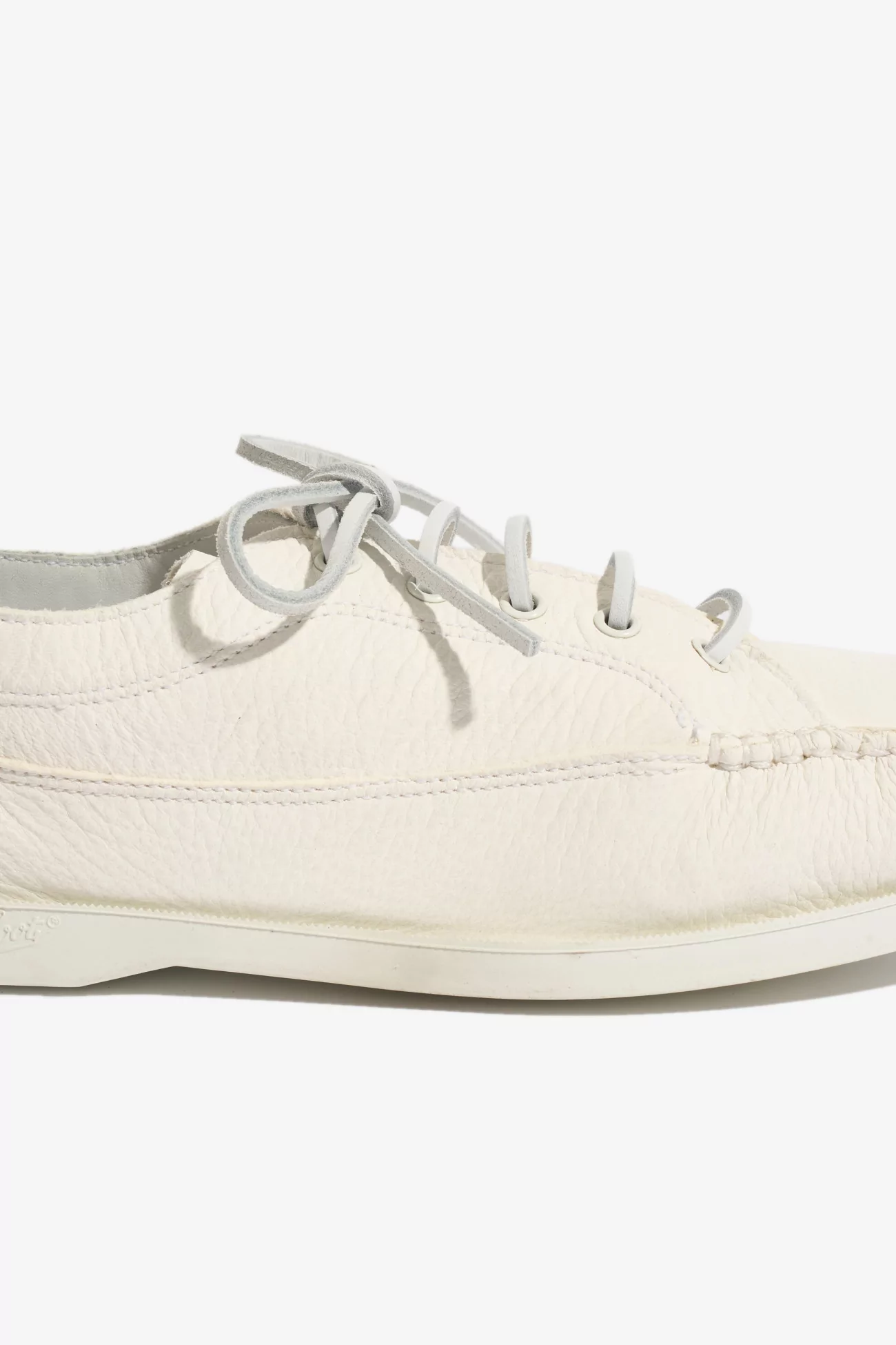 Paraboot Malibu Deerskin Boat Shoes – White | Centre Commercial