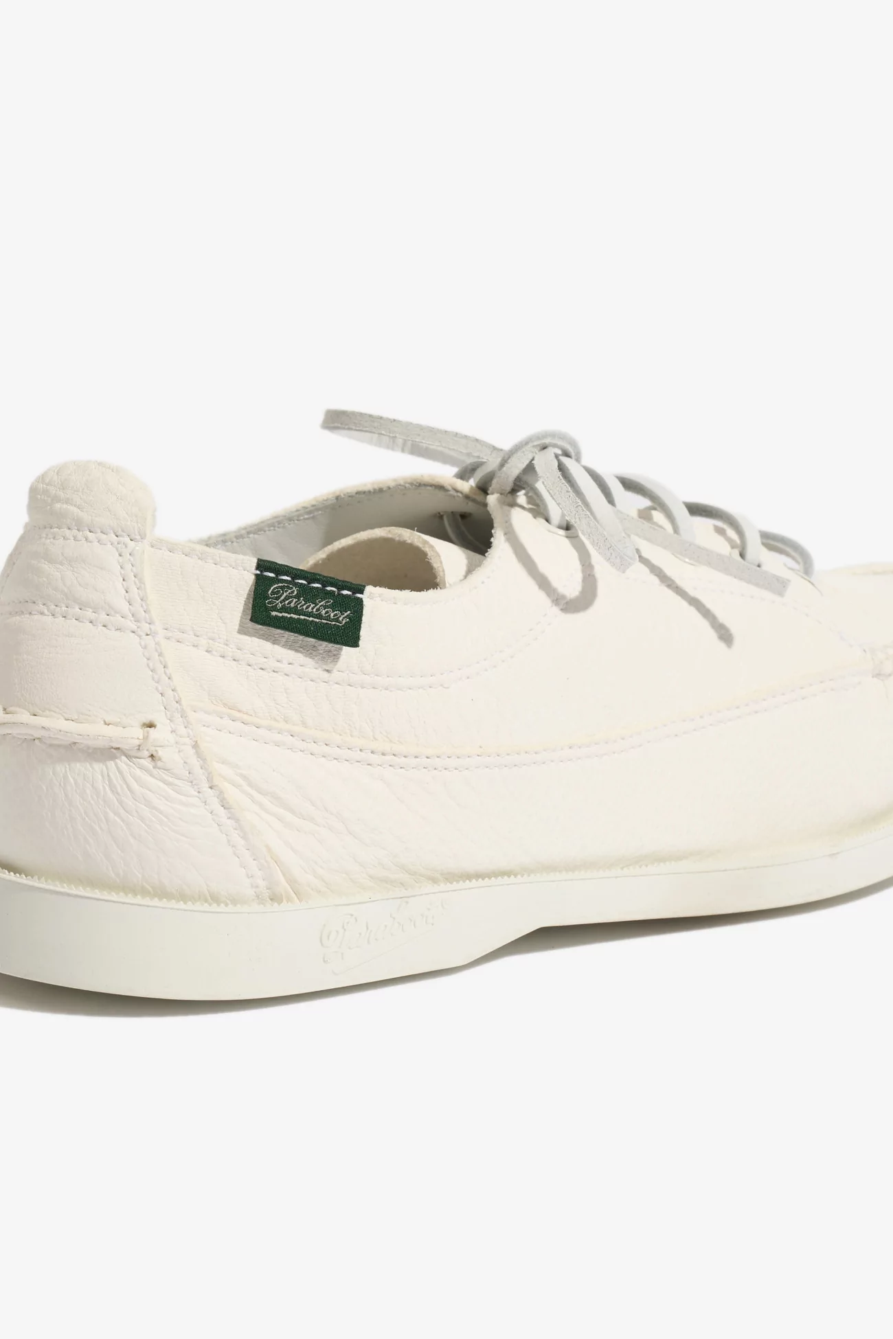 Paraboot Malibu Deerskin Boat Shoes – White | Centre Commercial