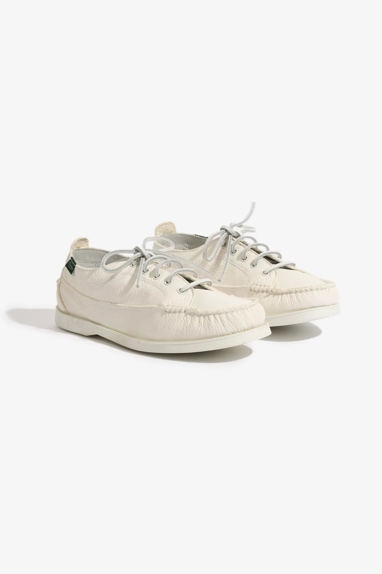Paraboot Malibu Deerskin Boat Shoes – White | Centre Commercial