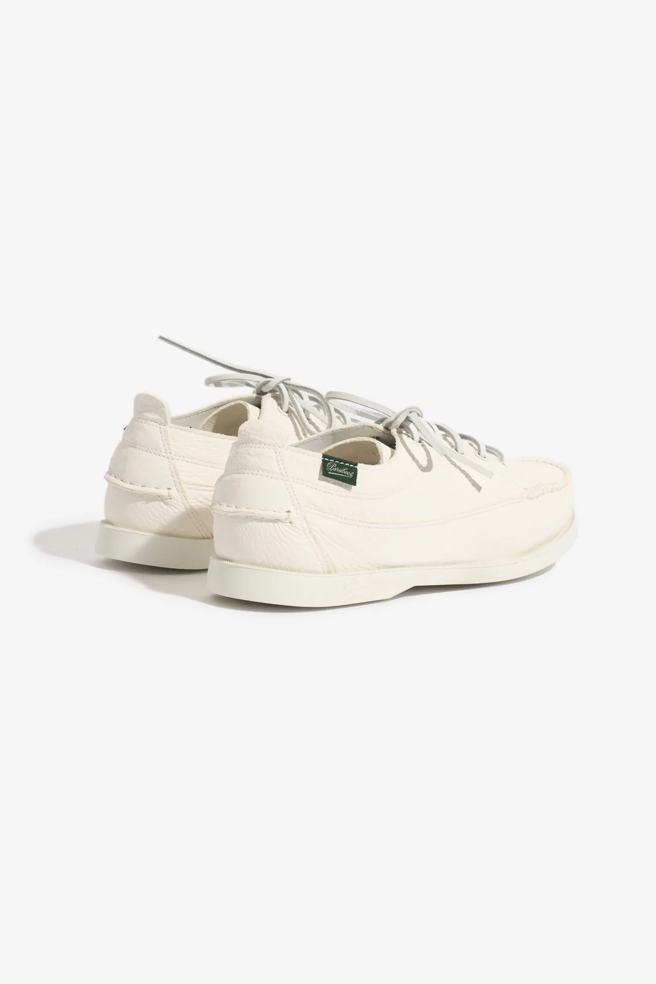 Paraboot Malibu Deerskin Boat Shoes – White | Centre Commercial