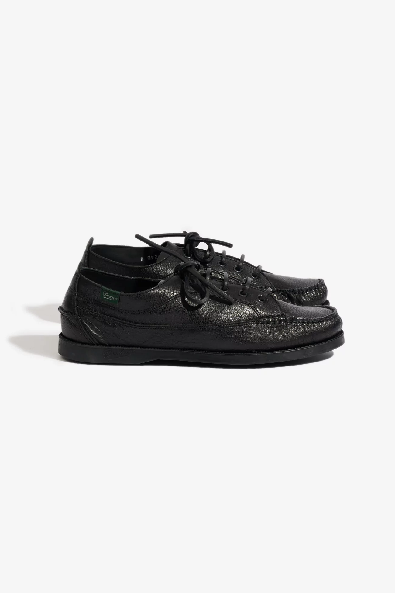 Paraboot Malibu Deerskin Boat Shoes – Black | Centre Commercial