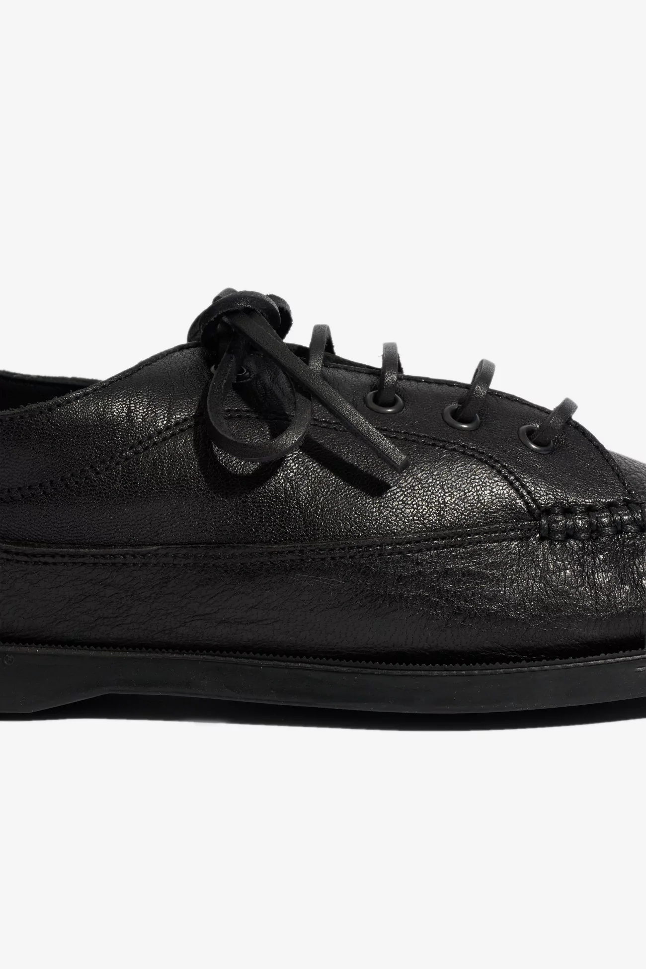 Paraboot Malibu Deerskin Boat Shoes – Black | Centre Commercial