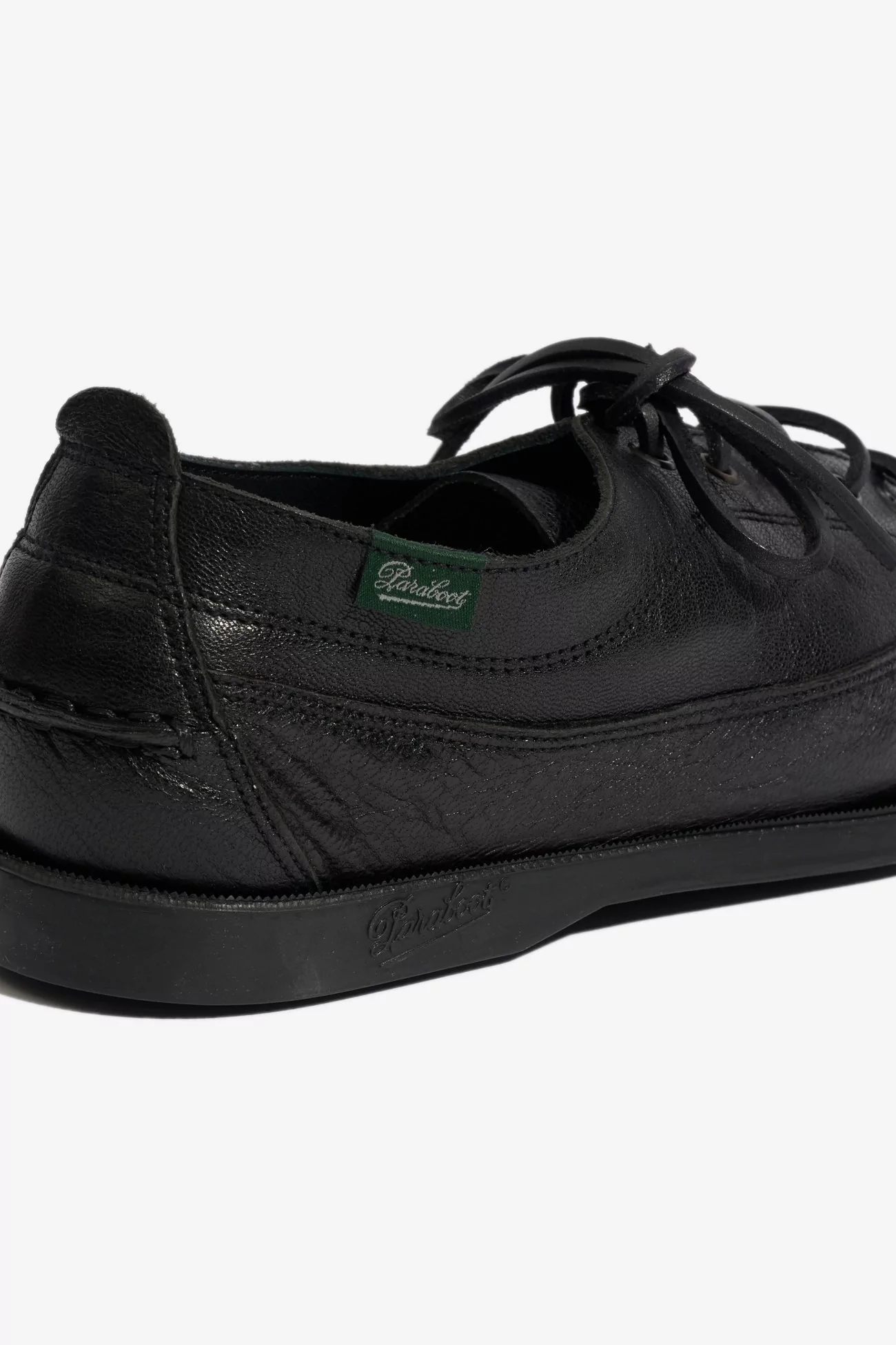 Paraboot Malibu Deerskin Boat Shoes – Black | Centre Commercial