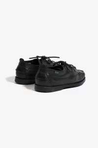 Paraboot Malibu Deerskin Boat Shoes – Black | Centre Commercial