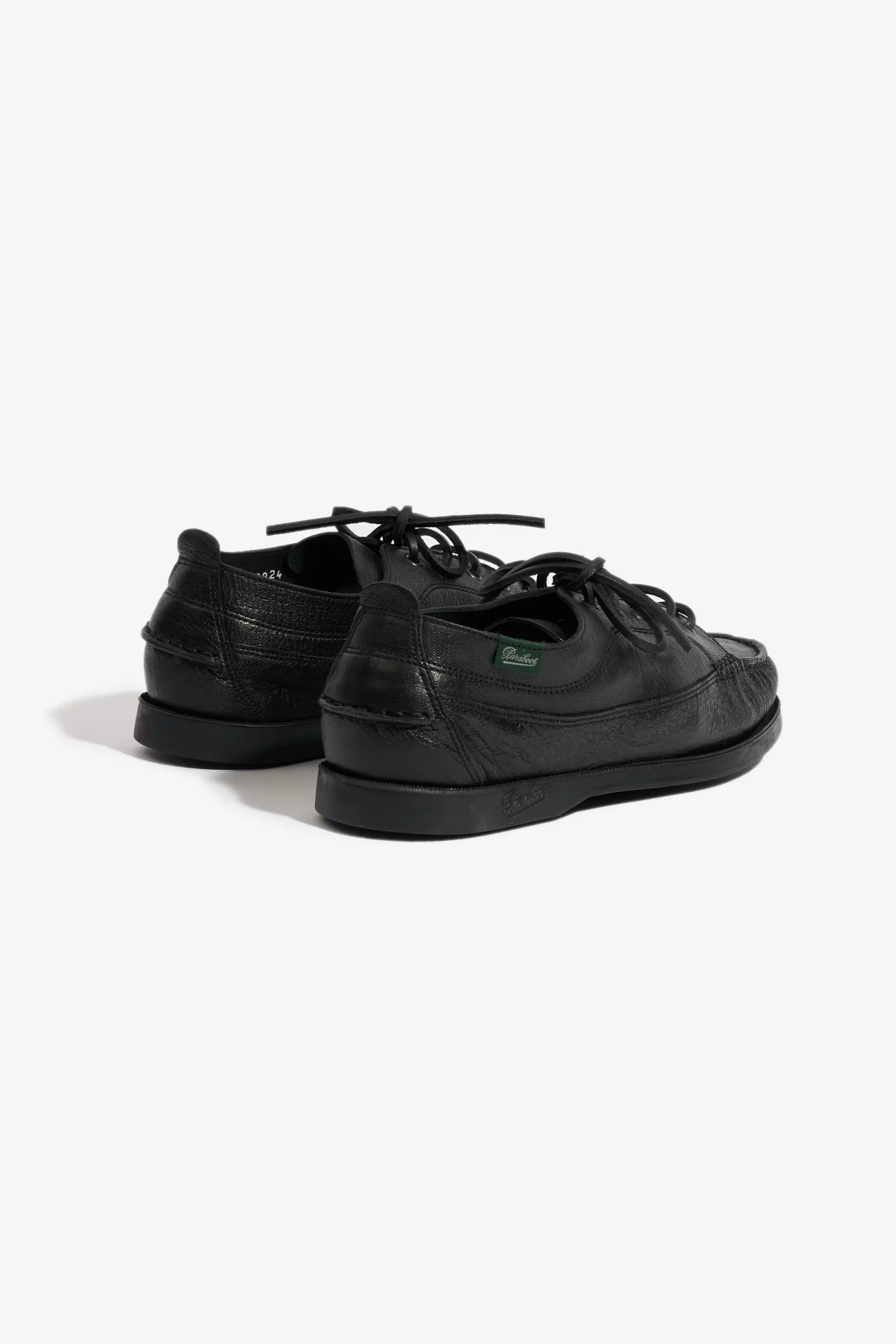 Paraboot Malibu Deerskin Boat Shoes – Black | Centre Commercial