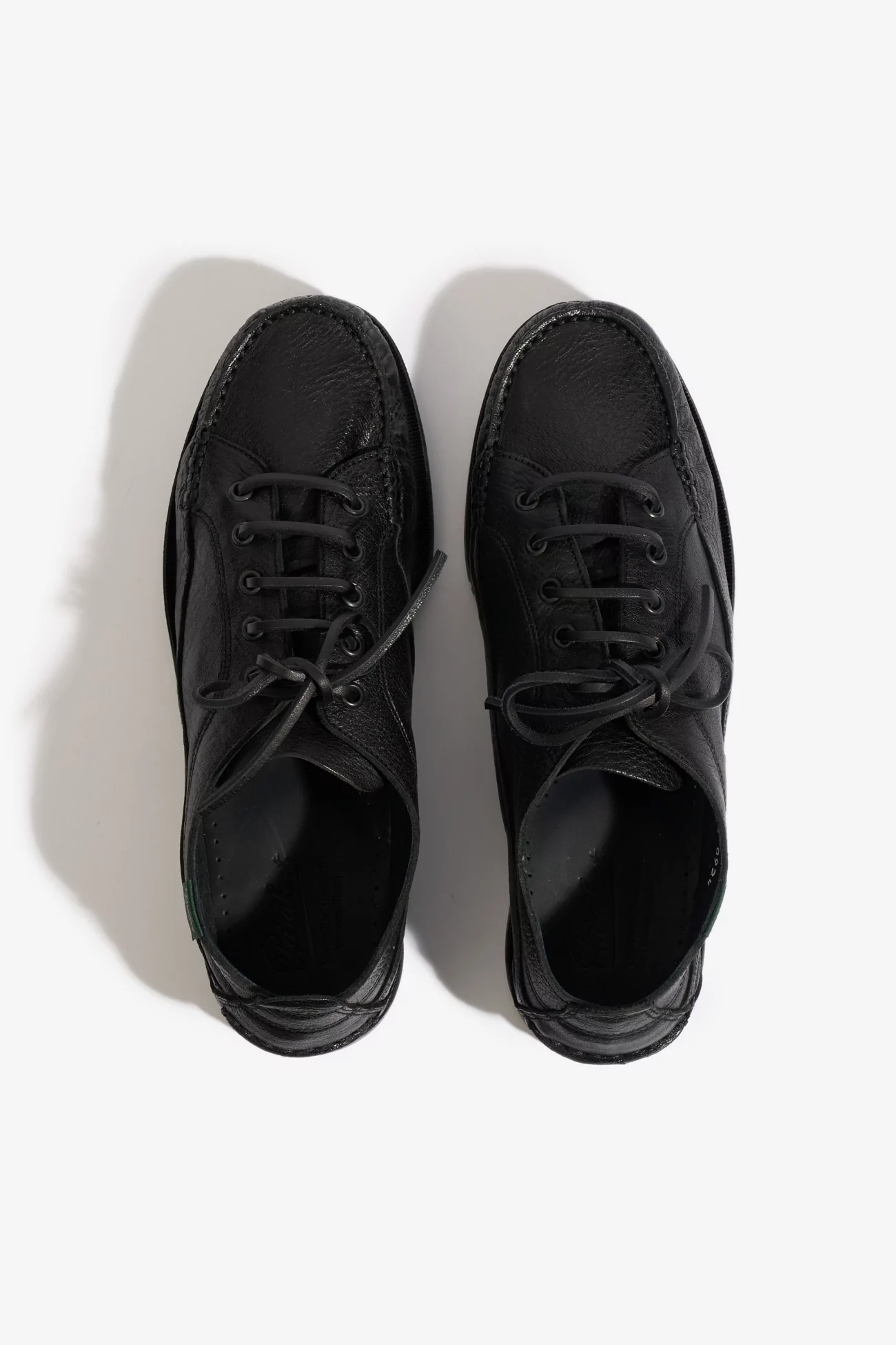Paraboot Malibu Deerskin Boat Shoes – Black | Centre Commercial