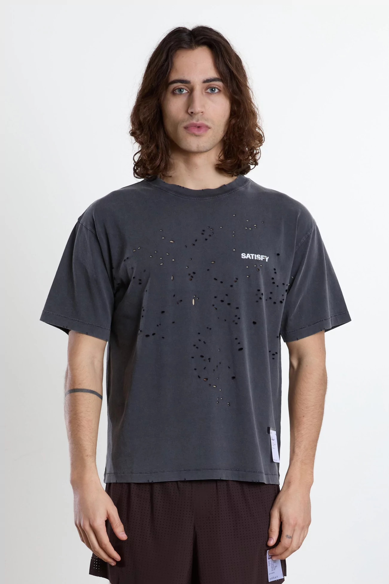 MothTech Organic Cotton Running T-Shirt SATISFY – Aged Black | Centre Commercial