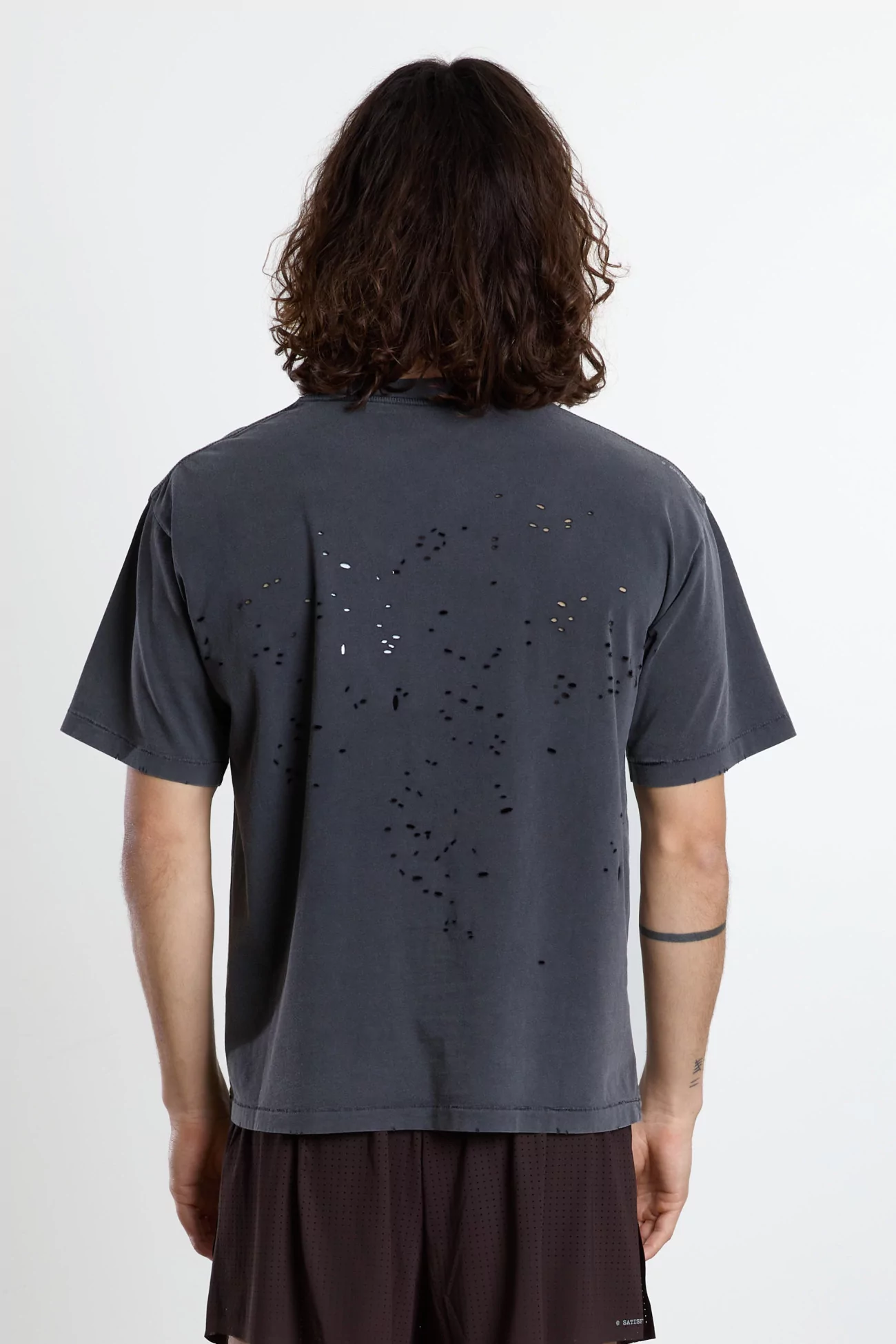 MothTech Organic Cotton Running T-Shirt SATISFY – Aged Black | Centre Commercial