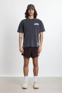 MothTech Organic Cotton Running T-Shirt SATISFY – Aged Black | Centre Commercial