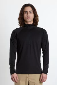 Capilene Midweight Zip-Neck Baselayer Men – Black | Centre Commercial