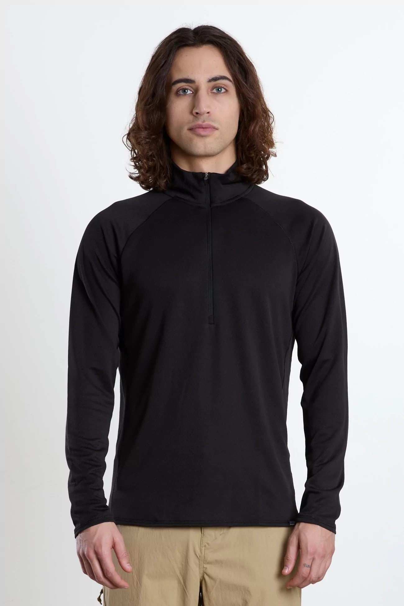 Capilene Midweight Zip-Neck Baselayer Men – Black | Centre Commercial